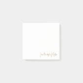 Het Witte & Goud van het manuscript van het bureau Post-it® Notes (Voorkant)