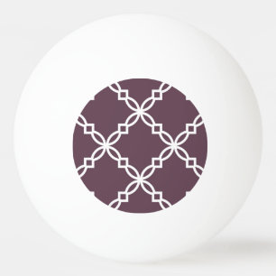 Het Witte Grote Fancy Patroon Quatrefoil van de Pingpongbal