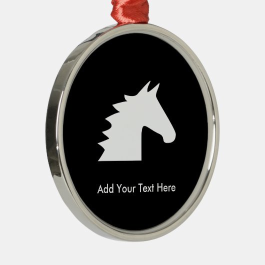 Het witte Hoofd van het Paard Metalen Ornament (Rechts)