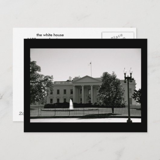 het witte huis briefkaart (Voorkant / Achterkant)