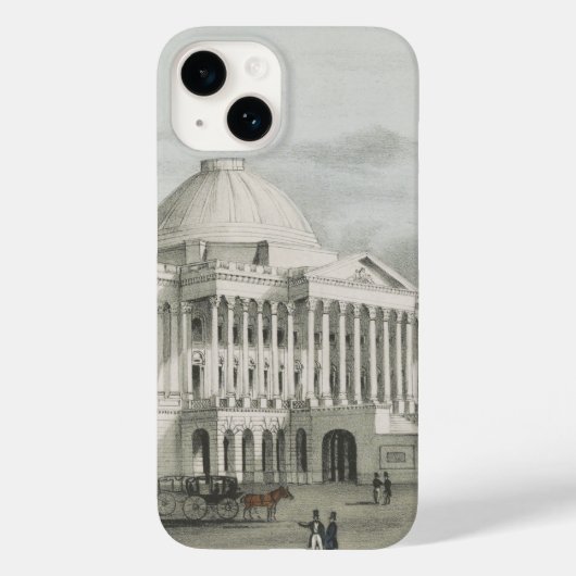 Het Witte Huis, Capitol in Washington Lithograaf Case-Mate iPhone Case (Achterkant)