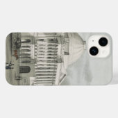 Het Witte Huis, Capitol in Washington Lithograaf Case-Mate iPhone Case (Achterkant (horizontaal))