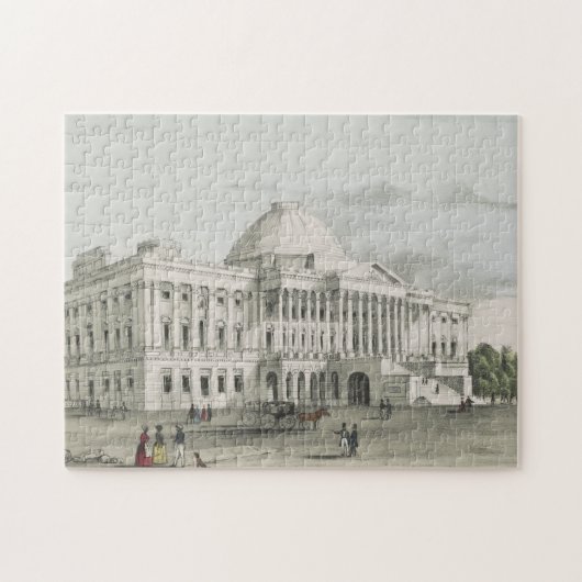Het Witte Huis, Capitol in Washington Lithograaf Legpuzzel (Horizontaal)