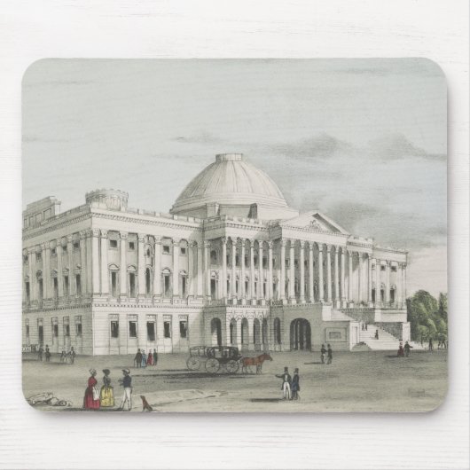 Het Witte Huis, Capitol in Washington Lithograaf Muismat (Voorkant)