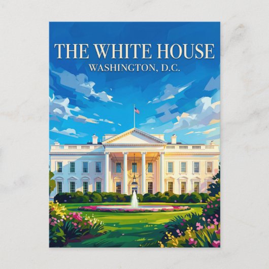 Het Witte Huis District of Columbia Briefkaart (Voorkant)