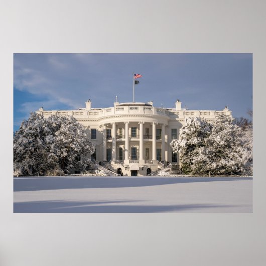 Het Witte Huis in de Winter Poster (Voorkant)
