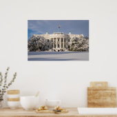 Het Witte Huis in de Winter Poster (Keuken)
