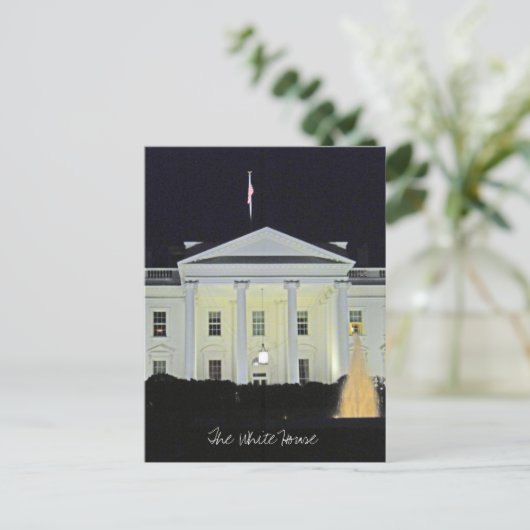 Het Witte Huis in Night Washington DC 001 Briefkaart (Staand voorkant)