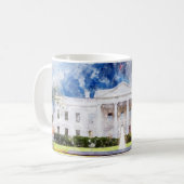 Het Witte Huis in Washington DC Aquarel Koffiemok (Voorkant links)
