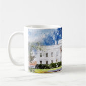 Het Witte Huis in Washington DC Aquarel Koffiemok (Links)