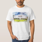 Het Witte Huis in Washington DC Aquarel T-shirt (Voorkant)