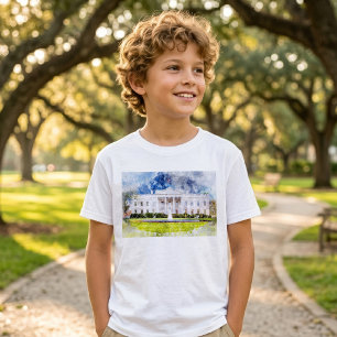 Het Witte Huis in Washington DC Aquarel T-shirt