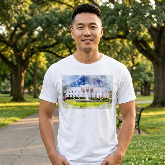 Het Witte Huis in Washington DC Aquarel T-shirt