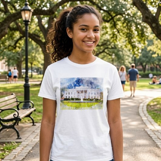 Het Witte Huis in Washington DC Aquarel T-shirt