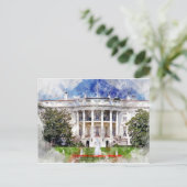 Het Witte Huis in Washington DC in Waterverf Briefkaart (Staand voorkant)