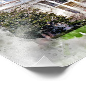 Het Witte Huis in Washington DC in Waterverf Foto Afdruk (Hoek)