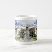 Het Witte Huis in Washington DC in Waterverf Koffiemok (Center)