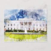 Het Witte Huis in Washington DC Waterverf Briefkaart (Voorkant)