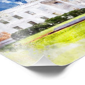 Het Witte Huis in Washington DC Waterverf Foto Afdruk (Hoek)