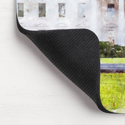 Het Witte Huis in Washington DC Waterverf Muismat (Hoek)