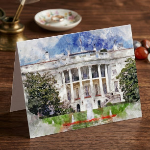 Het Witte Huis in Washington DC – Zuidelijke gevel Bedankkaart