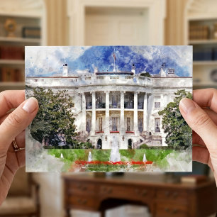 Het Witte Huis in Washington DC – Zuidelijke gevel Briefkaart