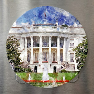 Het Witte Huis in Washington DC – Zuidelijke gevel Magneet
