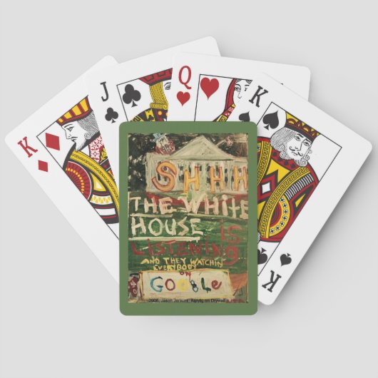 HET WITTE HUIS LUISTERT POKERKAARTEN (Achterkant)
