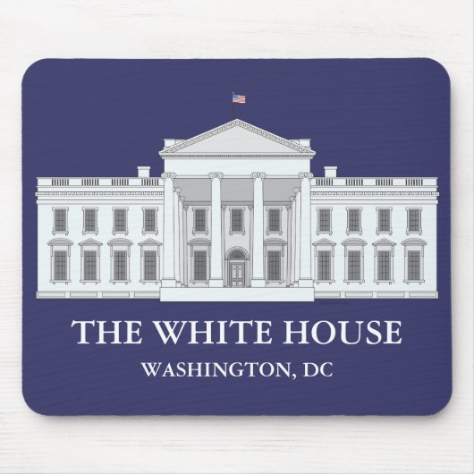Het Witte Huis Mousepad Muismat (Voorkant)