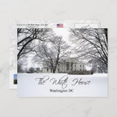Het Witte Huis op een sneeuwdag in Washington DC Briefkaart (Voorkant / Achterkant)