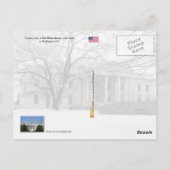 Het Witte Huis op een sneeuwdag in Washington DC Briefkaart (Achterkant)