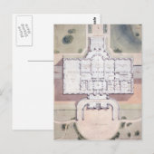 Het Witte Huis President Washington D.C. Plan Briefkaart (Voorkant / Achterkant)