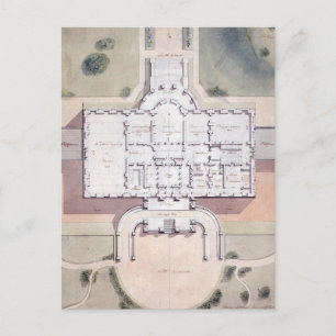 Het Witte Huis President Washington D.C. Plan Briefkaart