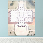 Het Witte Huis President Washington D.C. Plan Canvas Afdruk (Insitu (Houten vloer))