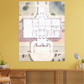 Het Witte Huis President Washington D.C. Plan Canvas Afdruk (Insitu (Woonkamer))