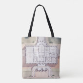 Het Witte Huis President Washington D.C. Plan Tote Bag (Achterkant)