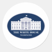 Het Witte Huis Ronde Sticker (Voorkant)
