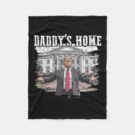 Het Witte Huis van Trump Daddy 2024 Fleece Deken (Voorkant)