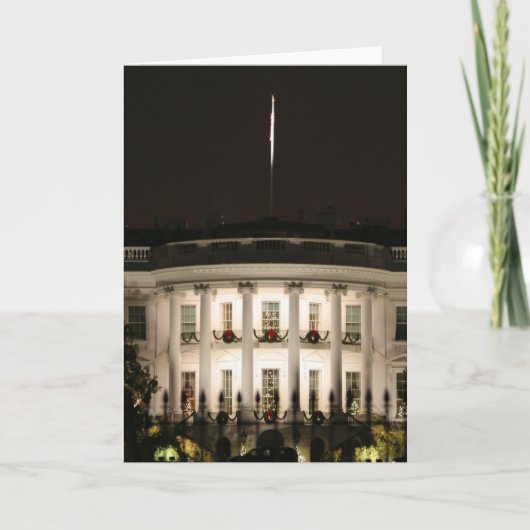 Het Witte Huis viert Kerstmis Feestdagen Kaart (Voorkant)
