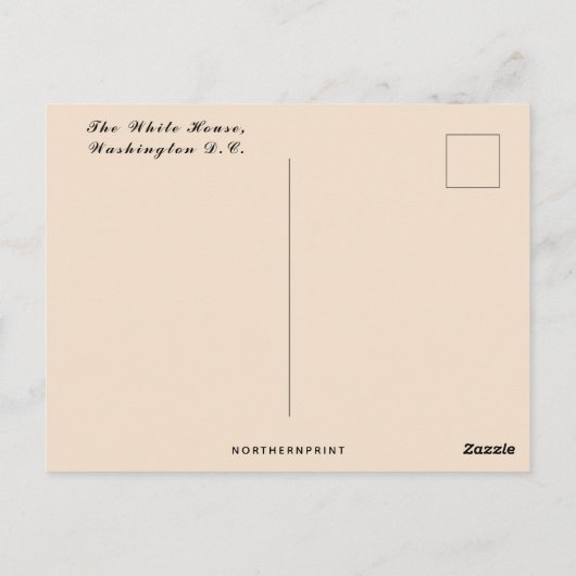 Het Witte Huis Washington D.C. Briefkaart (Achterkant)
