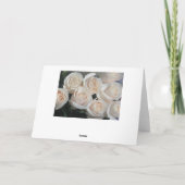 Het witte Huwelijk van roomrozen dankt u Bedankkaart (Achterkant)