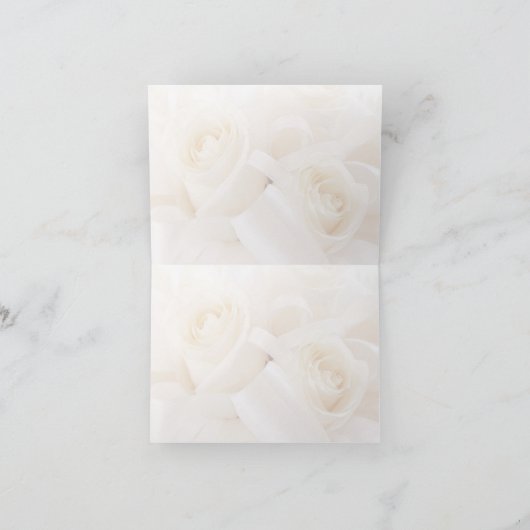 Het witte Huwelijk van roomrozen Kaart (Binnen)