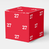Het witte Initiaal met rood geschenk aanpassen Bedankdoosjes (Voorkant Zijde)