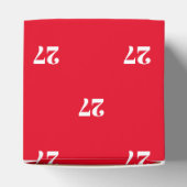 Het witte Initiaal met rood geschenk aanpassen Bedankdoosjes (Bovenkant)