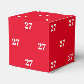 Het witte Initiaal met rood geschenk aanpassen Bedankdoosjes (Achterkant)