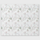 Het witte kerstadorp cadeaupapier (Vlak)