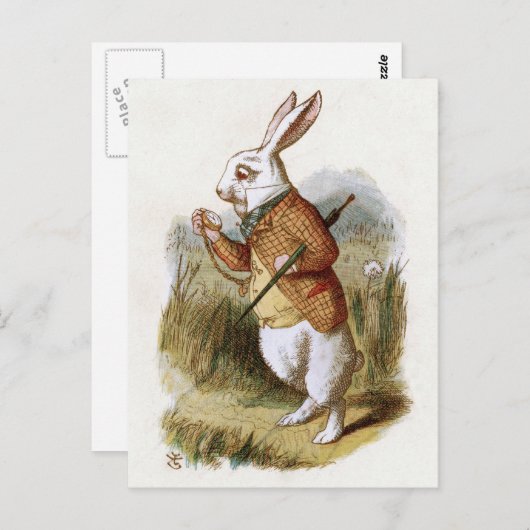 Het witte konijn - Alice in Wonderland Briefkaart (Voorkant / Achterkant)