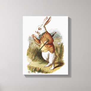 Het witte konijn - Alice in Wonderland Canvas Afdruk