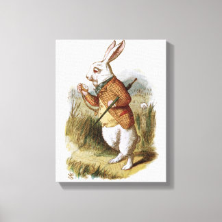 Het witte konijn - Alice in Wonderland Canvas Afdruk