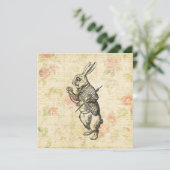 Het witte konijn Alice in Wonderland  Kunst Kaart (Staand voorkant)